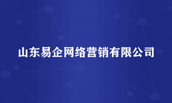 山东易企网络营销有限公司