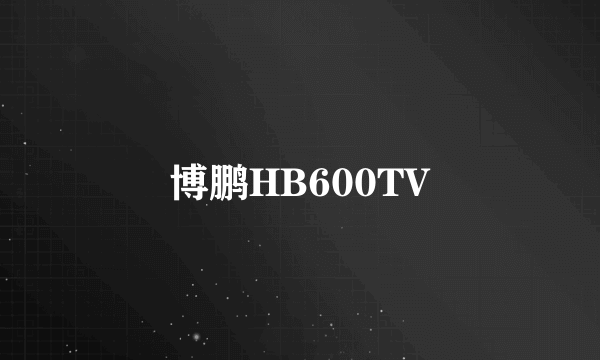 博鹏HB600TV