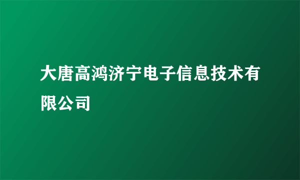 大唐高鸿济宁电子信息技术有限公司