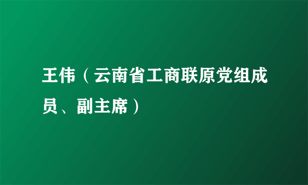 王伟（云南省工商联原党组成员、副主席）