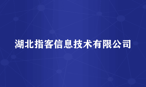 湖北指客信息技术有限公司