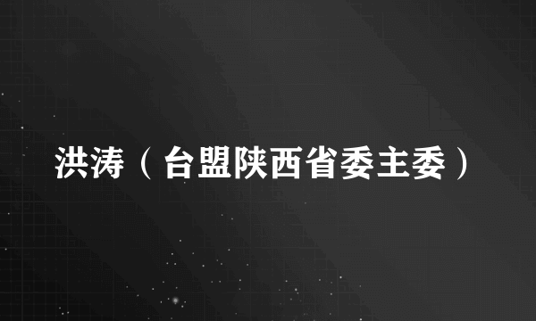 洪涛（台盟陕西省委主委）