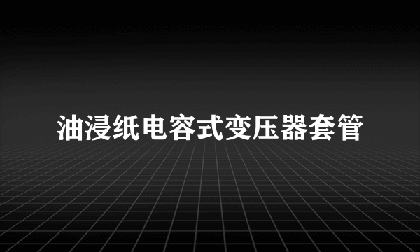 油浸纸电容式变压器套管