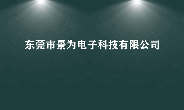 东莞市景为电子科技有限公司