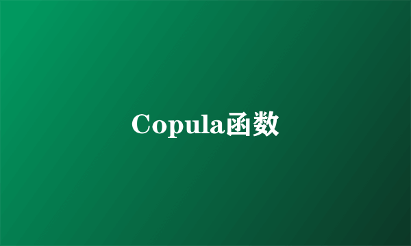 Copula函数