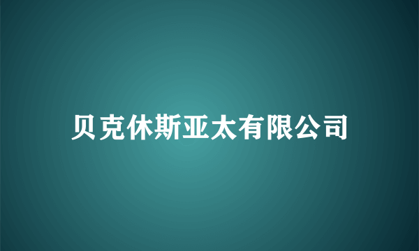 贝克休斯亚太有限公司