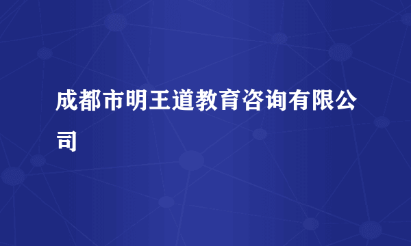 成都市明王道教育咨询有限公司