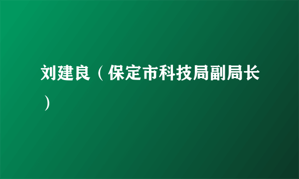 刘建良（保定市科技局副局长）