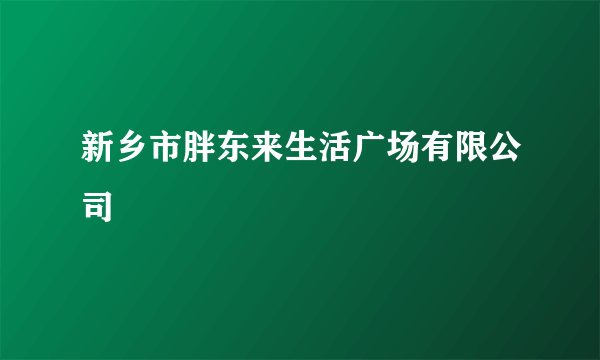 新乡市胖东来生活广场有限公司