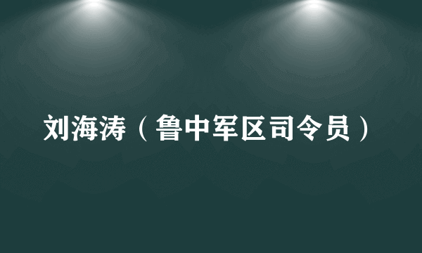 刘海涛（鲁中军区司令员）