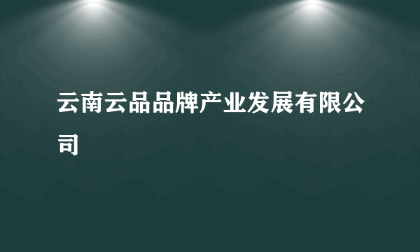 云南云品品牌产业发展有限公司