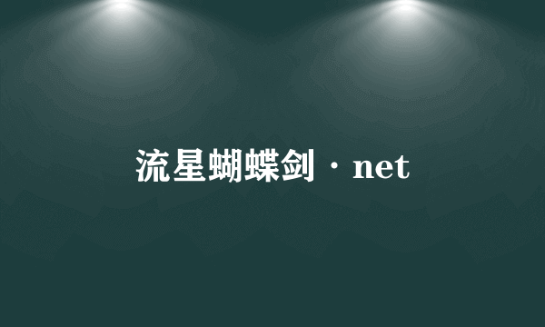 流星蝴蝶剑·net