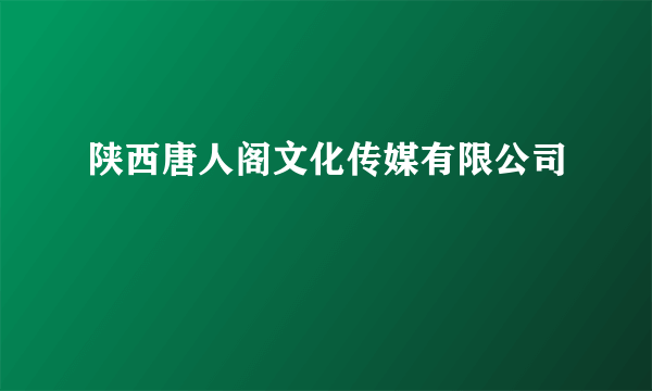 陕西唐人阁文化传媒有限公司