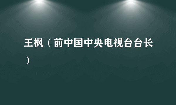 王枫（前中国中央电视台台长）