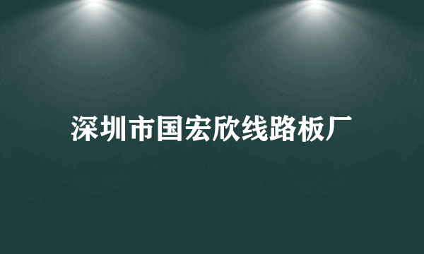 深圳市国宏欣线路板厂