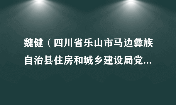 魏健（四川省乐山市马边彝族自治县住房和城乡建设局党组成员、总工程师、住保中心主任）