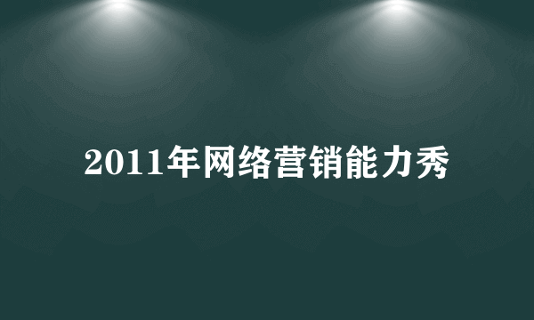 2011年网络营销能力秀