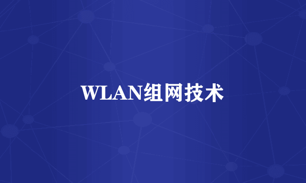 WLAN组网技术