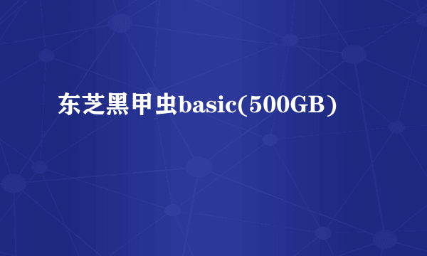 东芝黑甲虫basic(500GB)