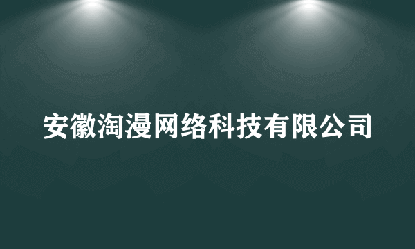 安徽淘漫网络科技有限公司