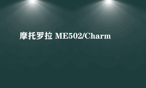 摩托罗拉 ME502/Charm