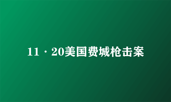 11·20美国费城枪击案