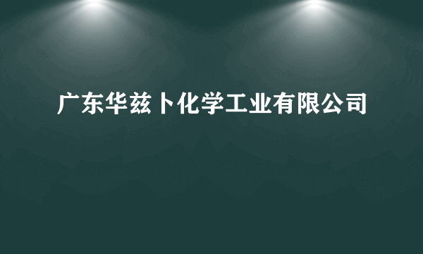 广东华兹卜化学工业有限公司