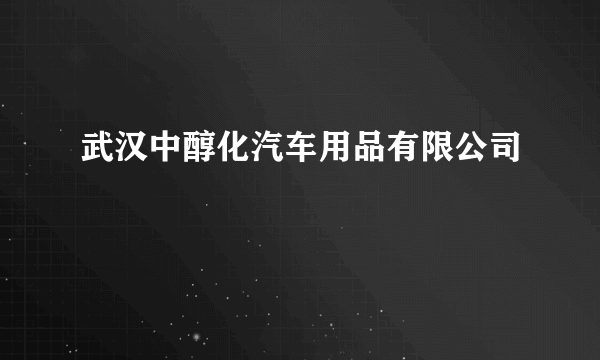 武汉中醇化汽车用品有限公司