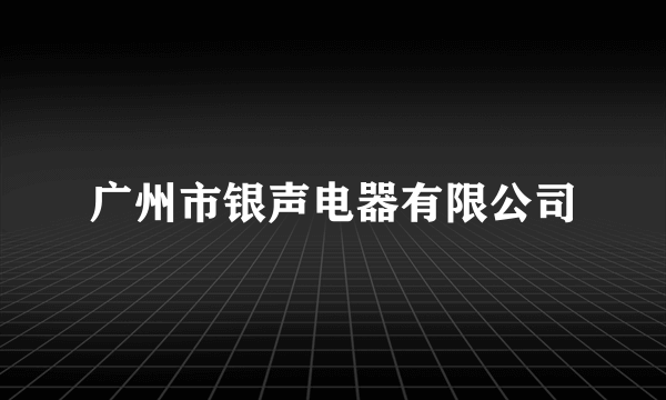 广州市银声电器有限公司