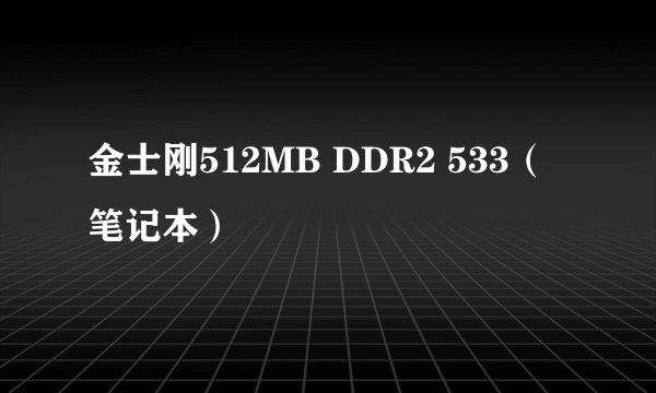 金士刚512MB DDR2 533（笔记本）