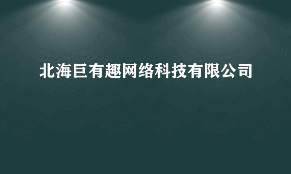 北海巨有趣网络科技有限公司