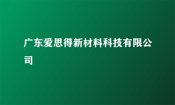 广东爱思得新材料科技有限公司