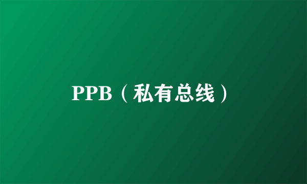 PPB（私有总线）