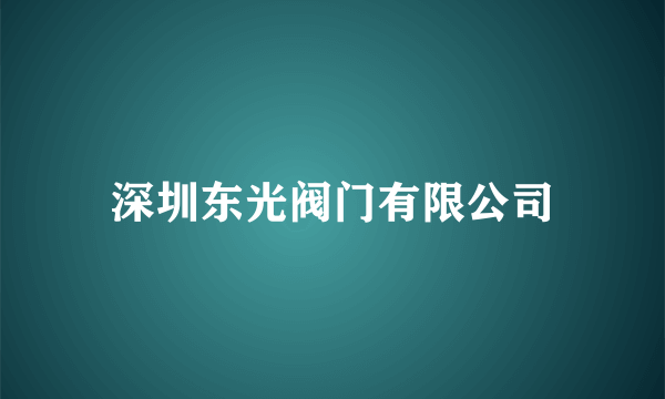 深圳东光阀门有限公司