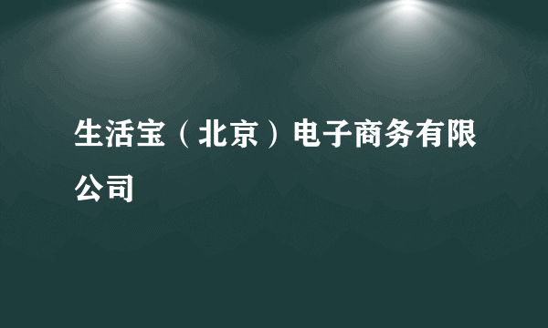 生活宝（北京）电子商务有限公司