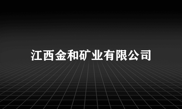 江西金和矿业有限公司