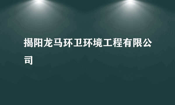 揭阳龙马环卫环境工程有限公司