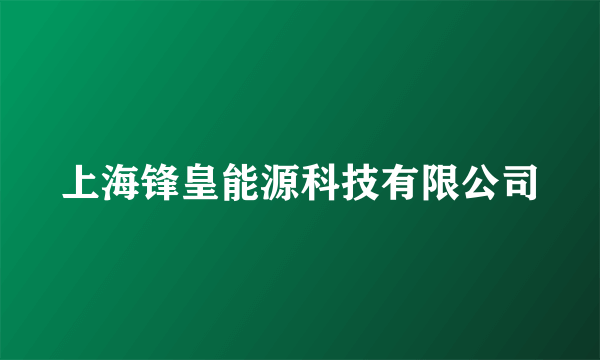 上海锋皇能源科技有限公司