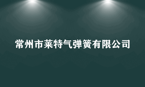 常州市莱特气弹簧有限公司