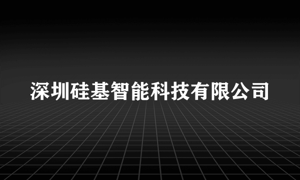 深圳硅基智能科技有限公司