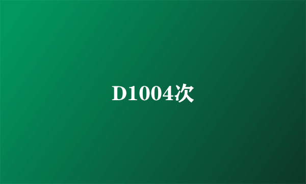 D1004次