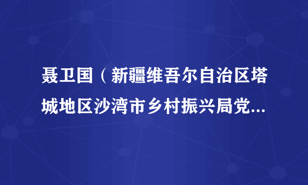 聂卫国（新疆维吾尔自治区塔城地区沙湾市乡村振兴局党组书记、副局长）