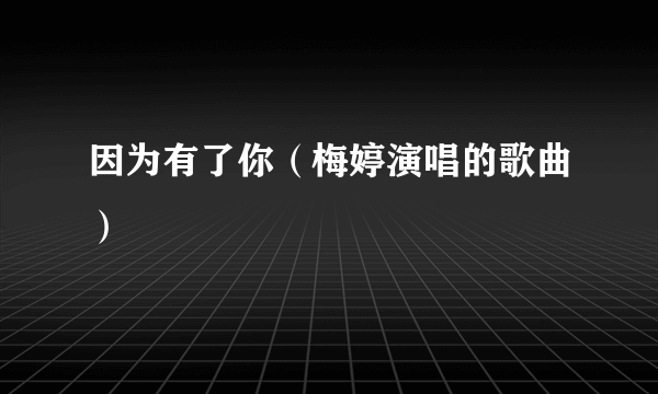 因为有了你（梅婷演唱的歌曲）