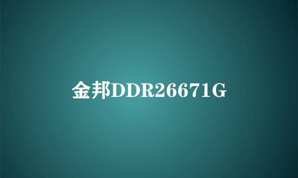 金邦DDR26671G