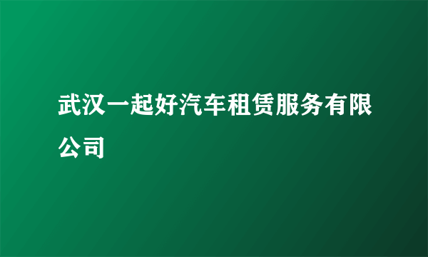 武汉一起好汽车租赁服务有限公司