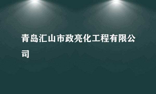 青岛汇山市政亮化工程有限公司