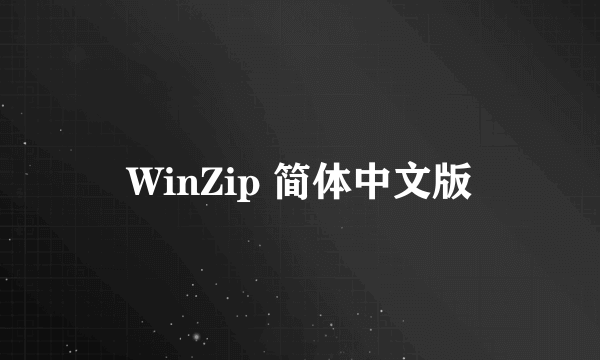 WinZip 简体中文版