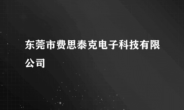 东莞市费思泰克电子科技有限公司