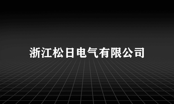 浙江松日电气有限公司