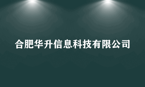 合肥华升信息科技有限公司